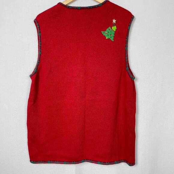 Vintage Heirloom Collectibles Scottie Dog Christmas Vest Womens Size 1X - Picture 2 of 8